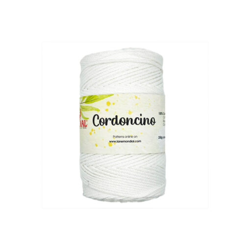 Cordoncino Mondial Cotone Rigenerato 100% Bianco candido 710