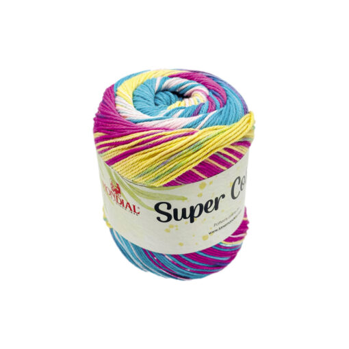 Super Color Mondial Cotone Egitto 100% Turchese Giallino Lilla 444